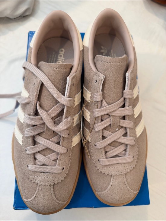 adidas Shoes - adidas Women's Beige and White Suede Sneakers